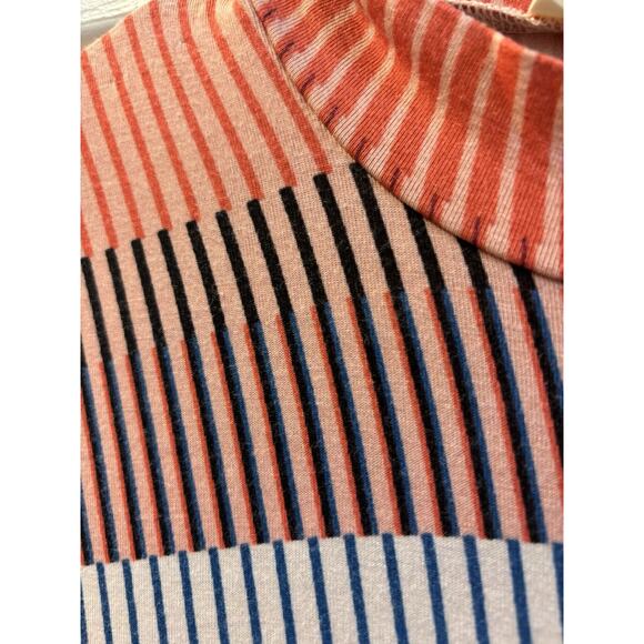 Maeve Anthropologie Cleary Striped Sleeveless Jersey Midi Dress Multicolor M - Picture 2 of 7